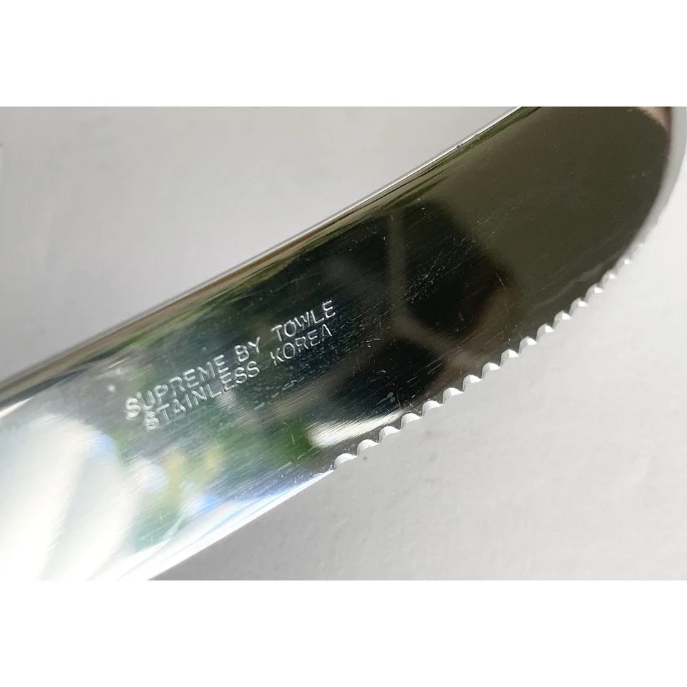 Vtg Lot‎ 6 Towle Supreme & Oxford Hall Stainless Pistol Handle Dinner Knives